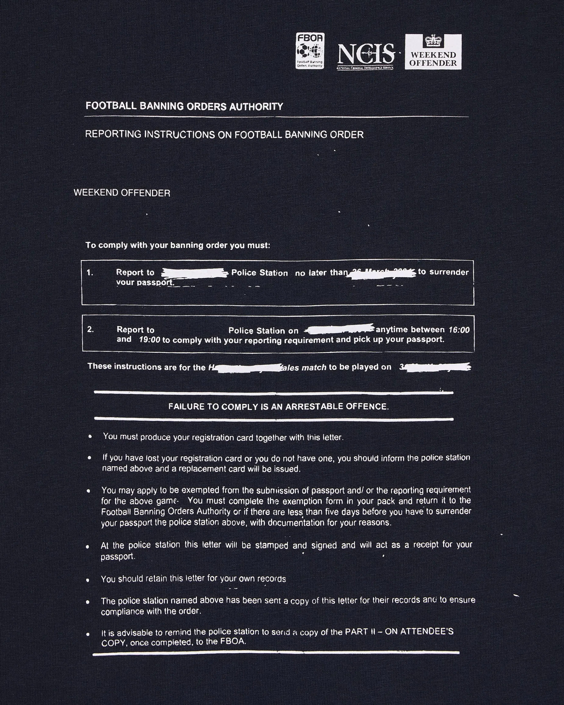 Banning Order Graphic T-Shirt Navy