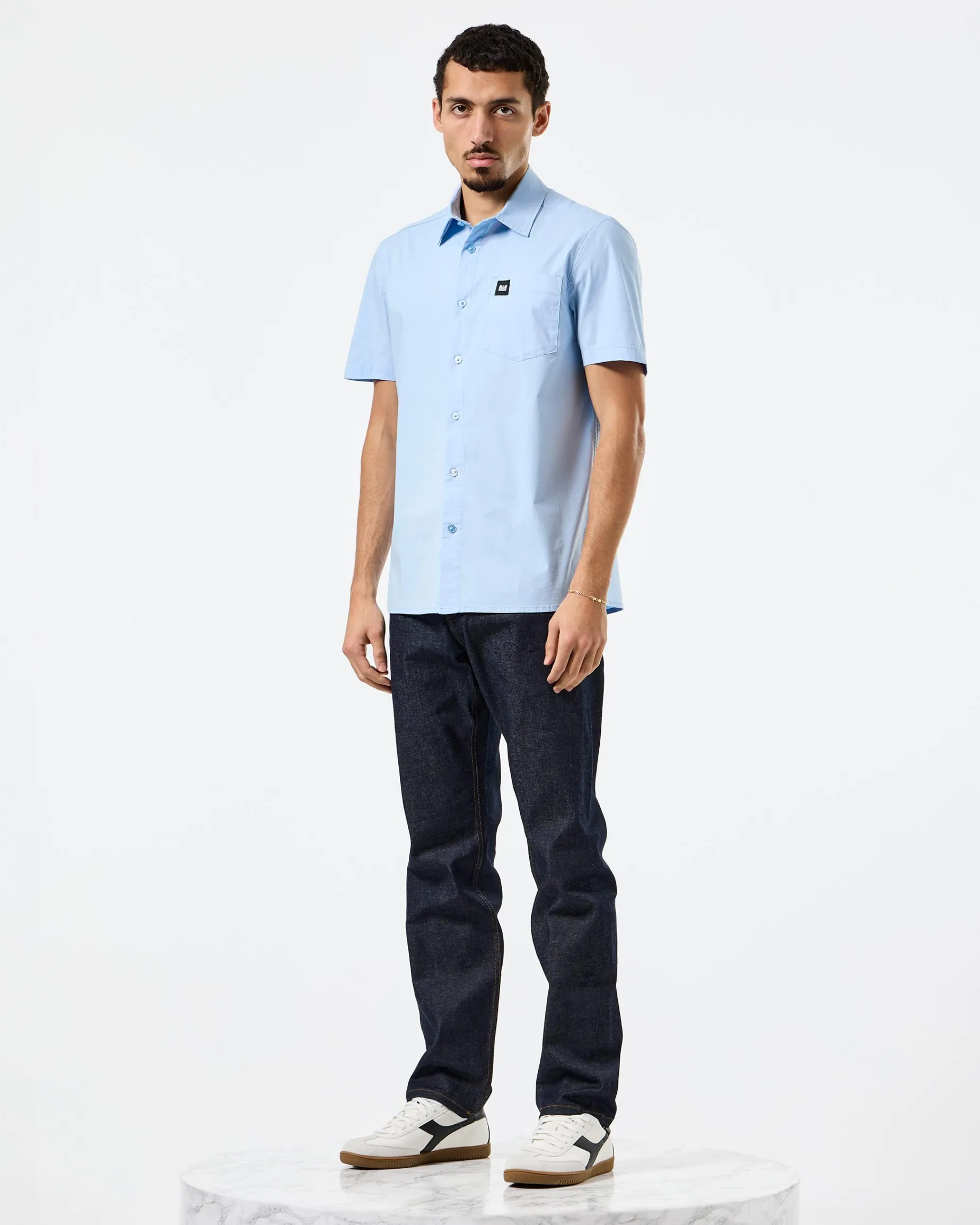 Borak Short Sleeve Shirt Ocean Wave Blue