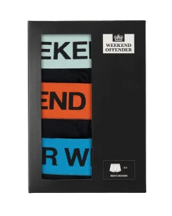 Boxer Shorts Pack Of 3 Orange Peel/ Azure Blue/ Mint Tea Green