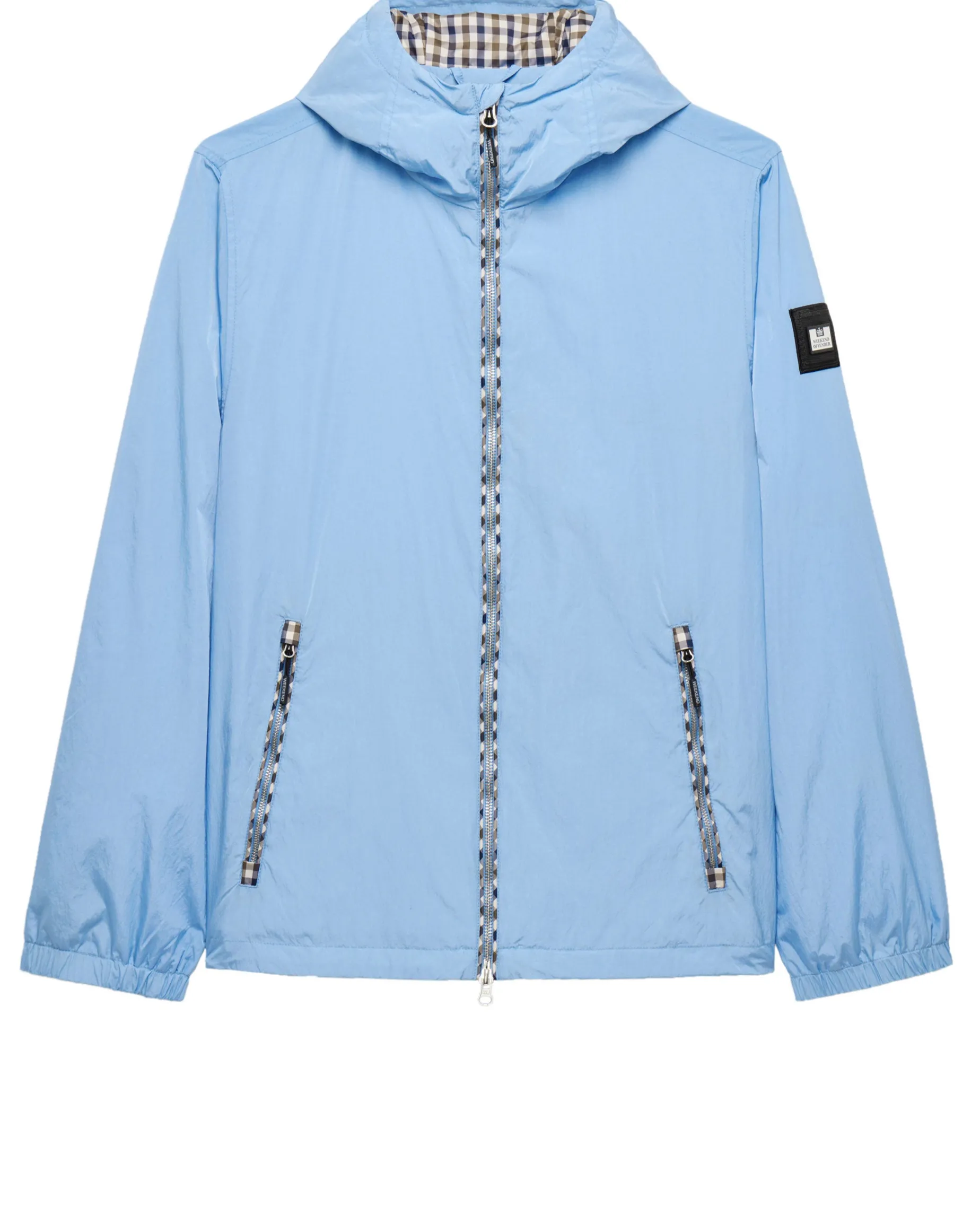 Campania Check Windbreaker Jacket Sea Marine Blue