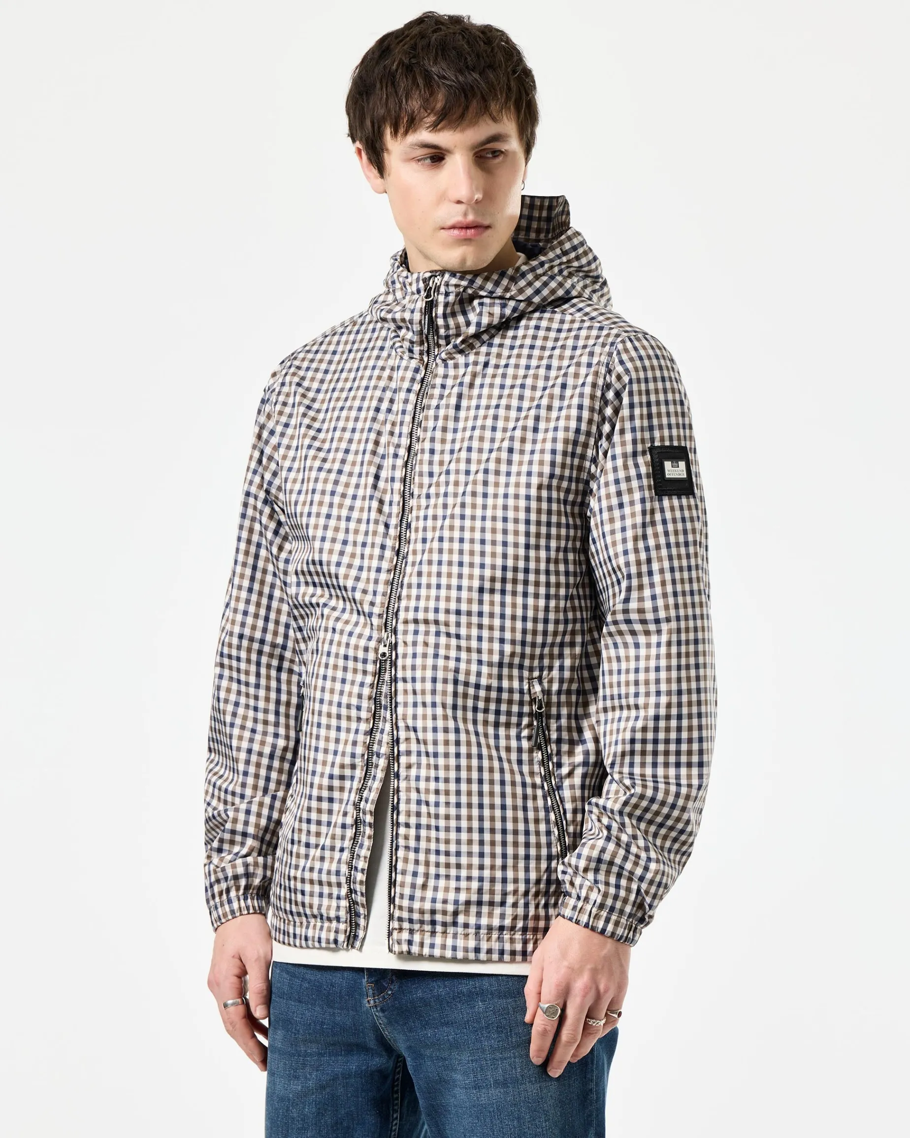 Campania Check Windbreaker Jacket Mid House Check