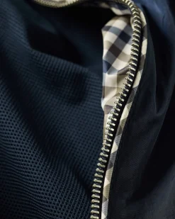 Campania Check Windbreaker Jacket Navy
