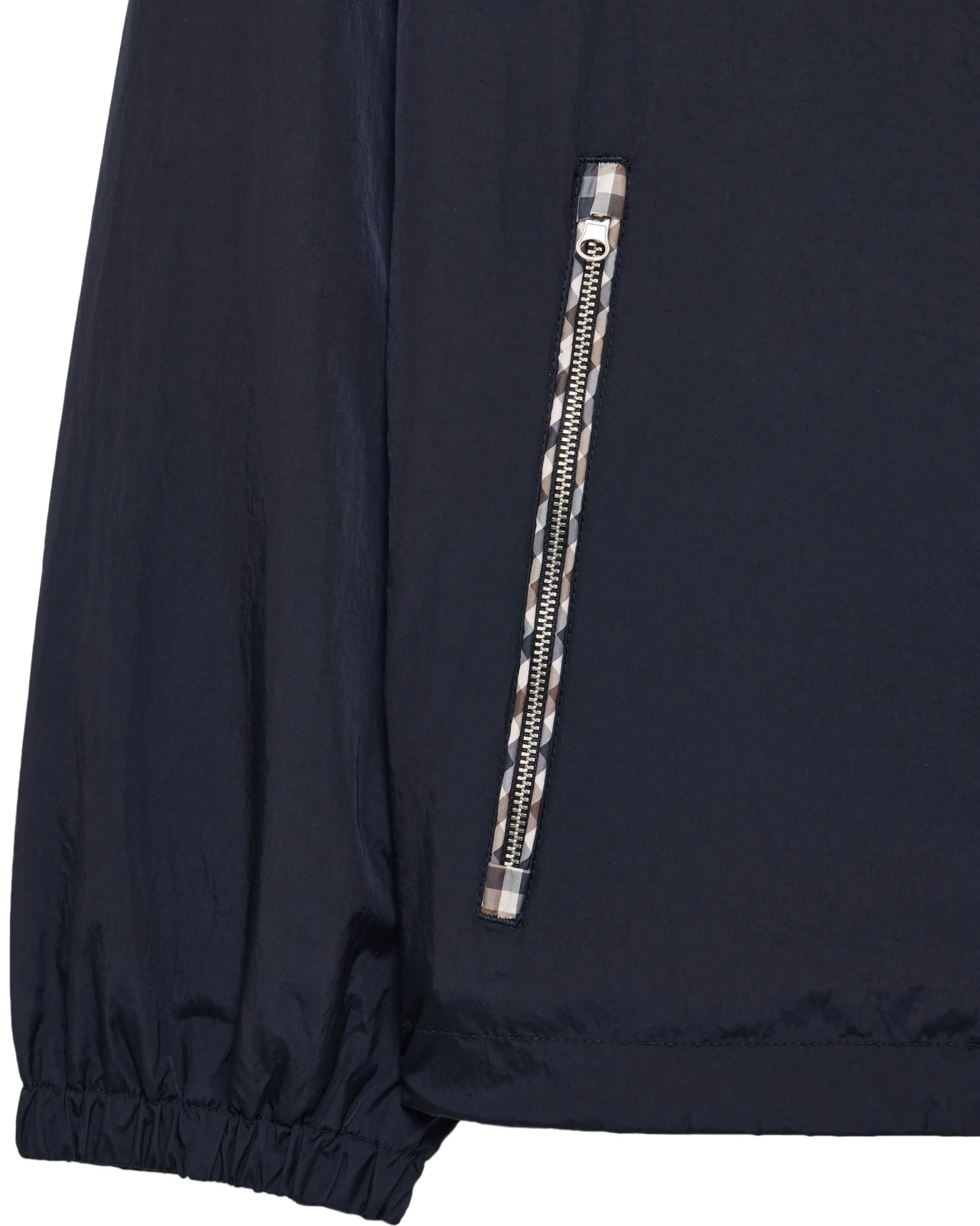 Campania Check Windbreaker Jacket Navy