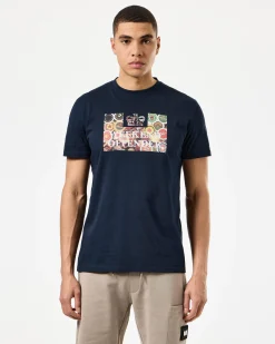 Caps Graphic T-Shirt Navy