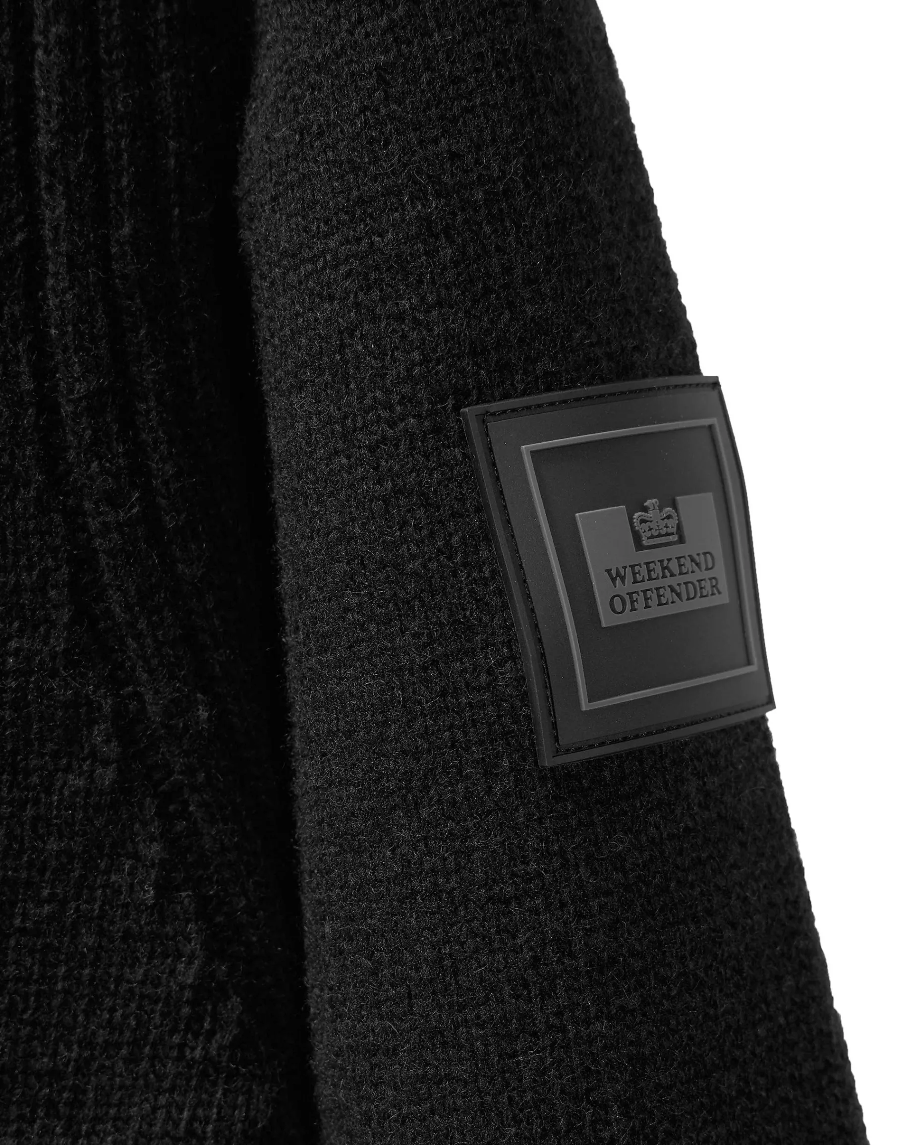 Castillos Knitted Wool Quarter Neck Sweater Black
