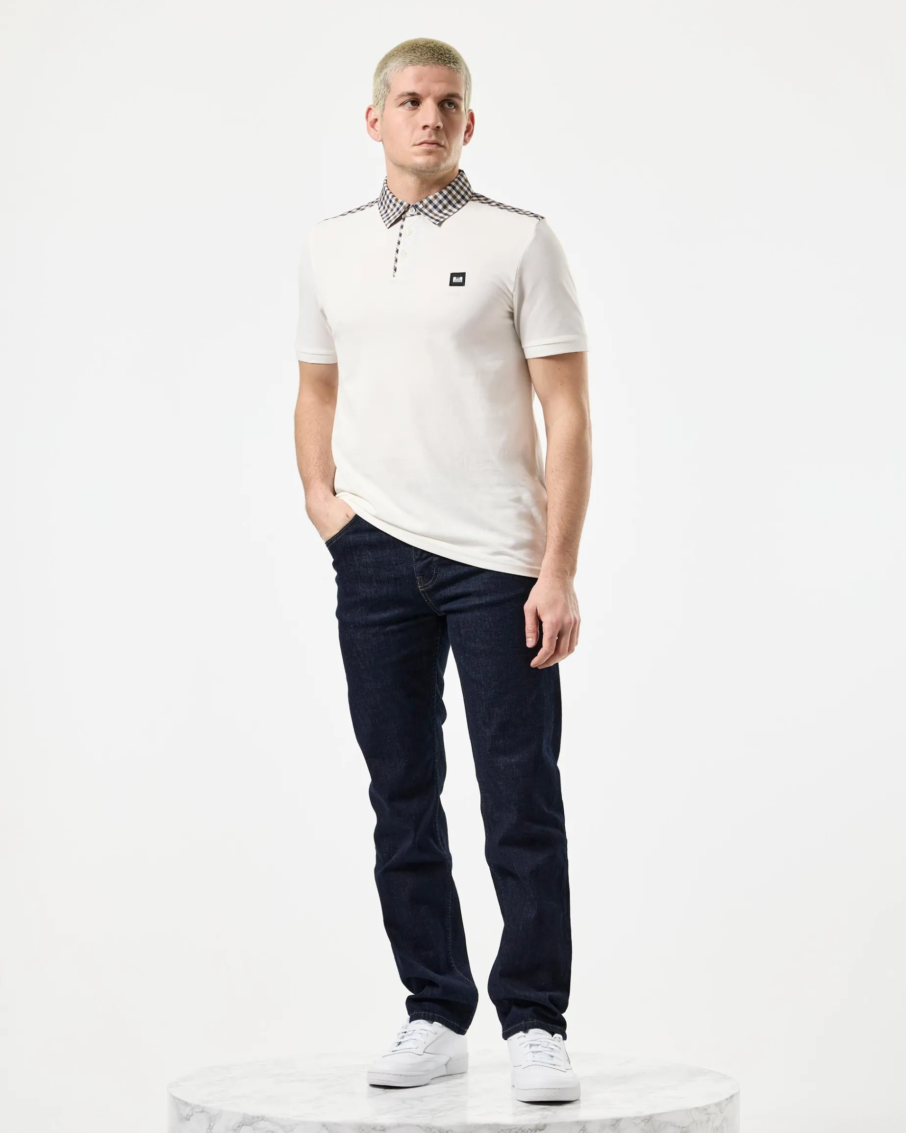 Costa Polo Shirt Ghost/Mid House Check