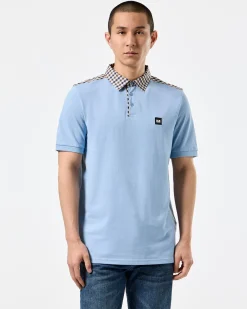 Costa Polo Shirt Sea Marine Blue/Mid House Check