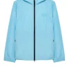 Football + Festivals Waterproof Pack Away Jacket Ocean Wave Blue