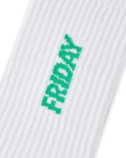 Friday/Saturday/Sunday Sports Socks White