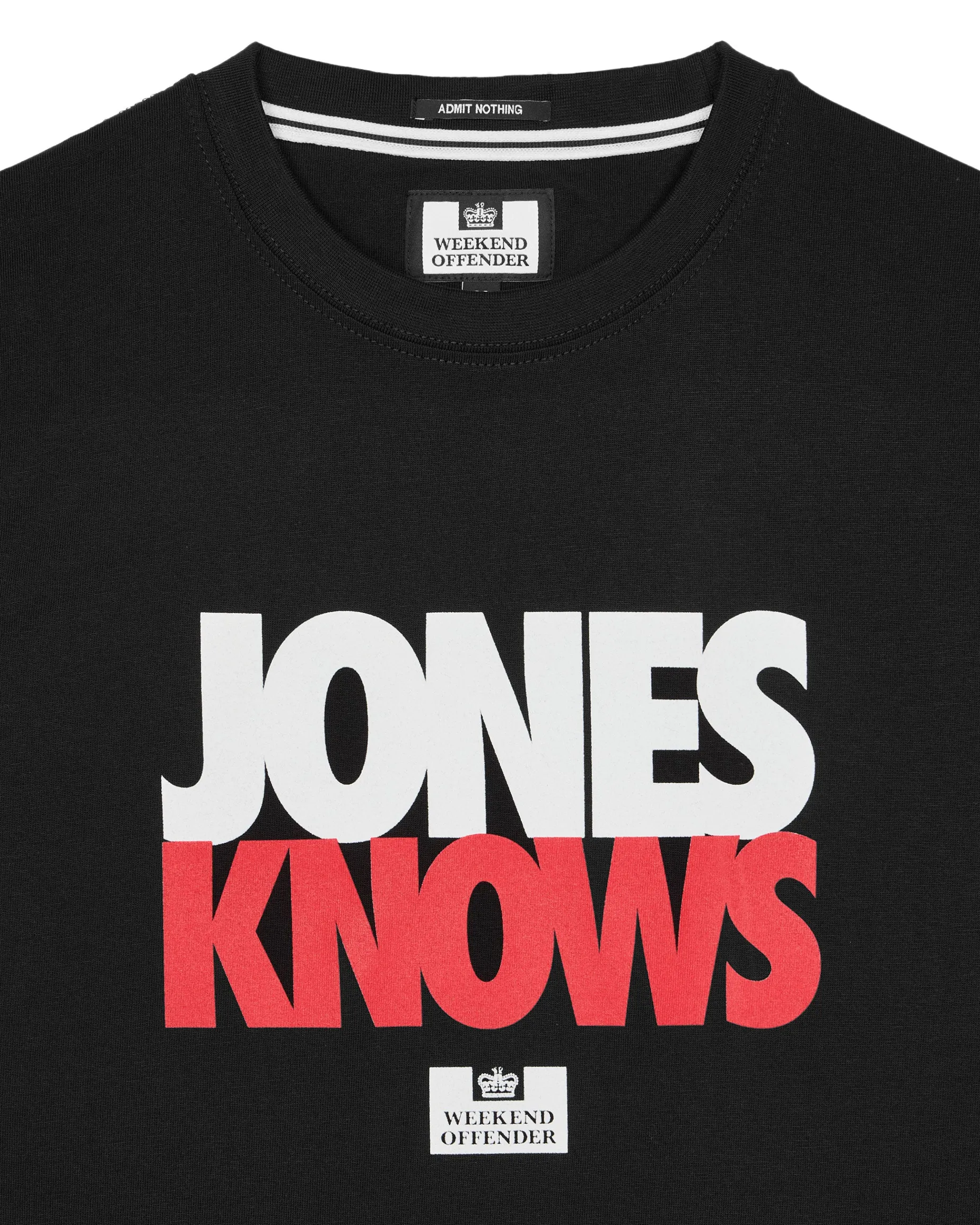 Jones Knows Graphic T-Shirt Black