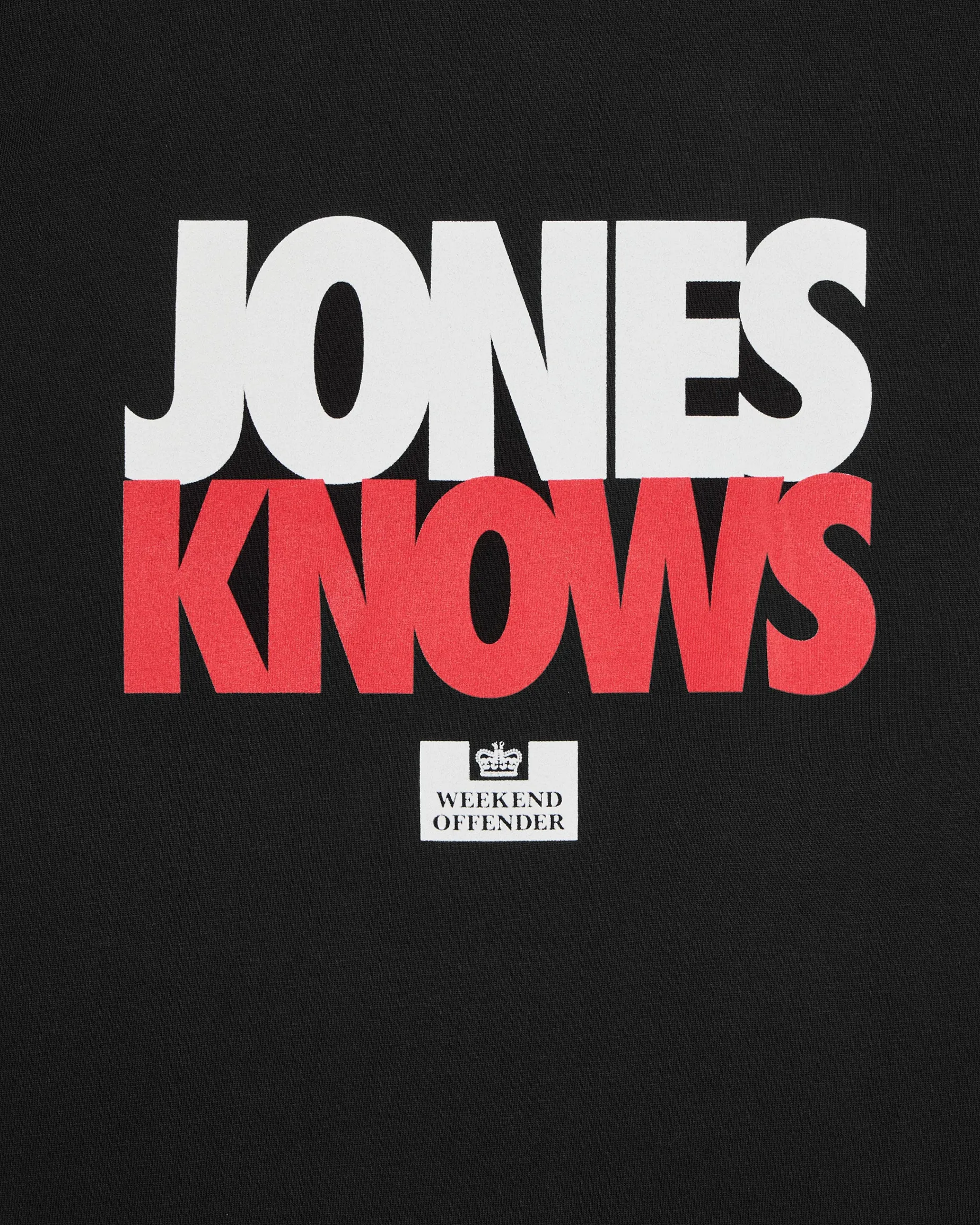 Jones Knows Graphic T-Shirt Black