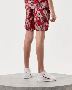 Kids Anzio Shorts Blaze Red Rain Camo