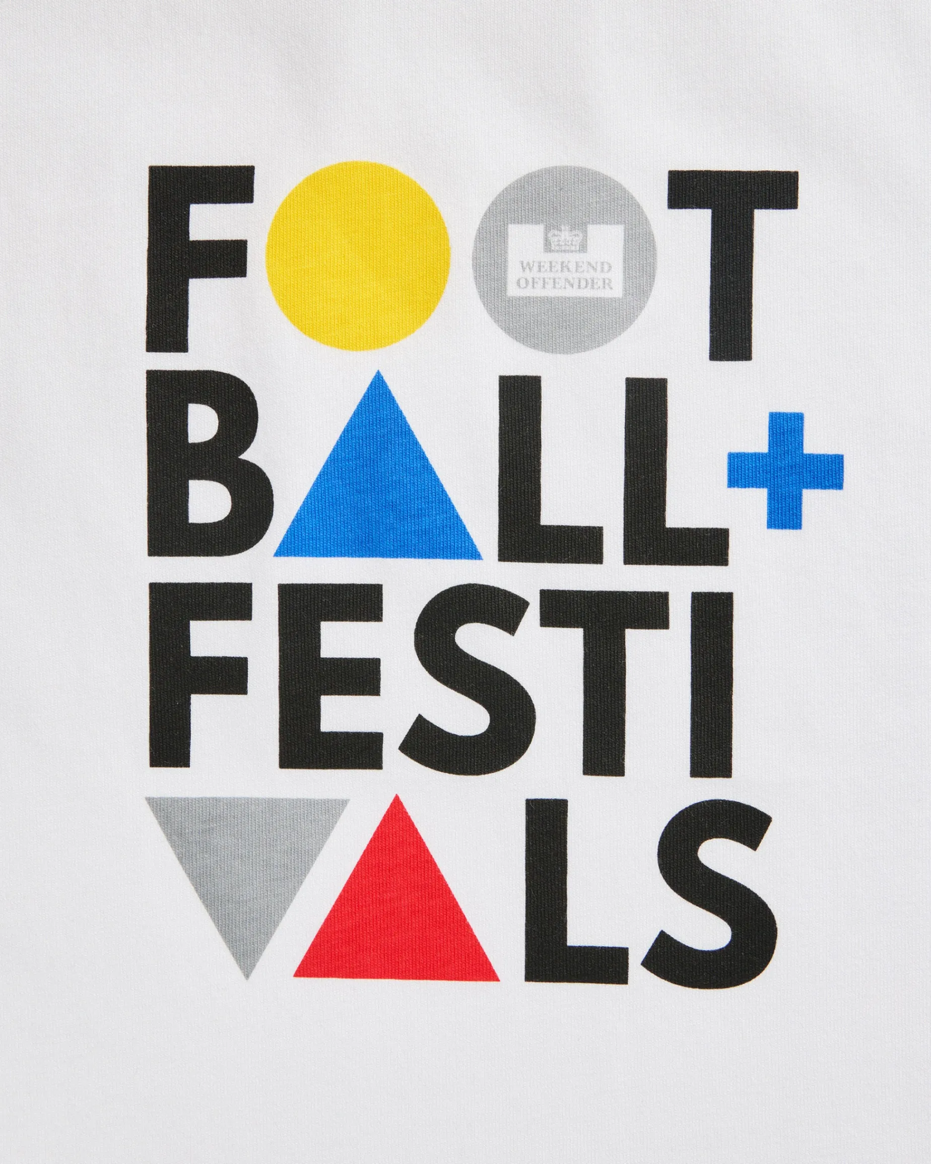 Kids Football + Festivals Graphic T-Shirt White