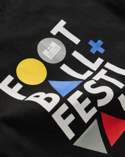 Kids Football + Festivals Graphic T-Shirt Black