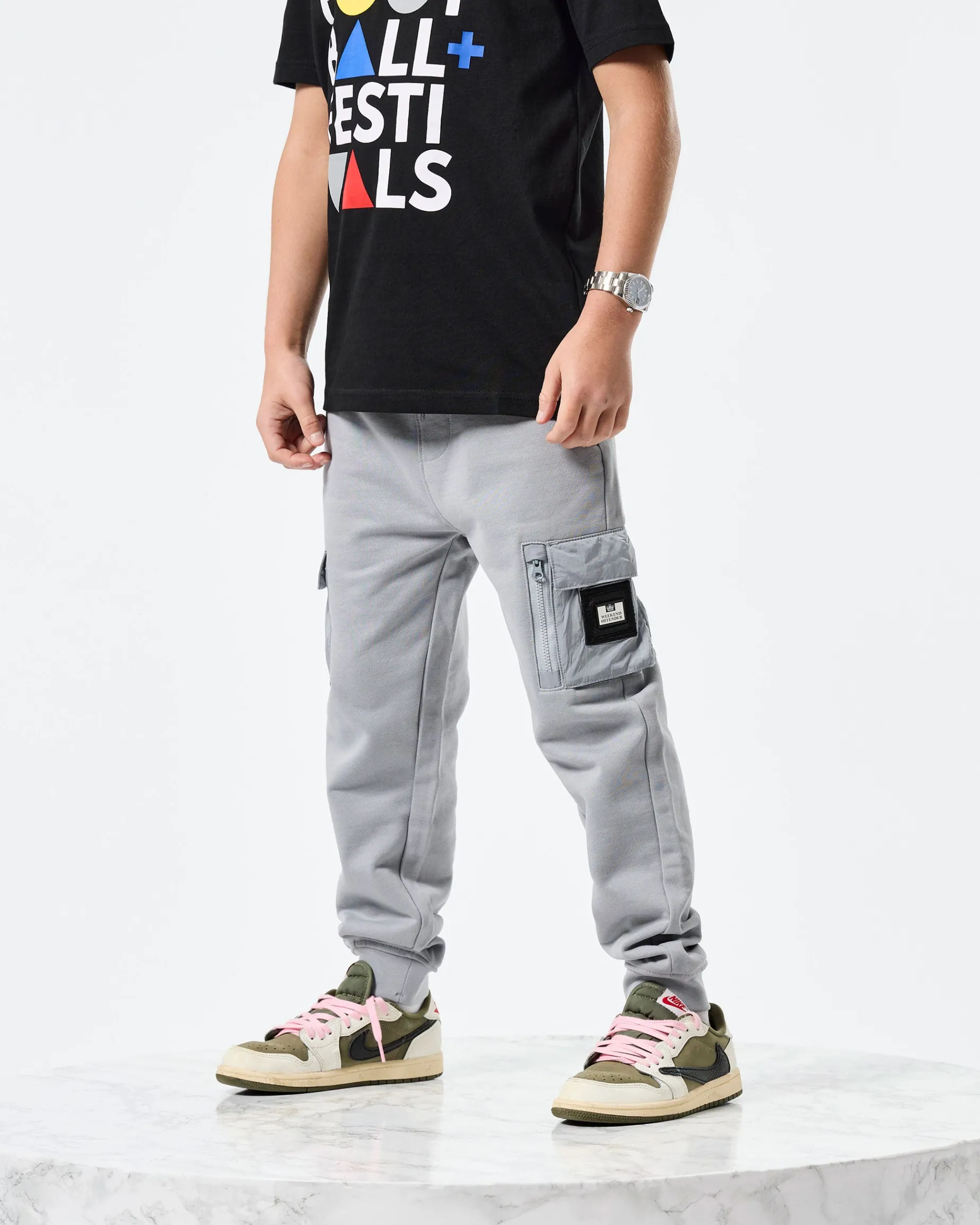 Kids Lippi Cargo Jogger Pants Smokey Grey