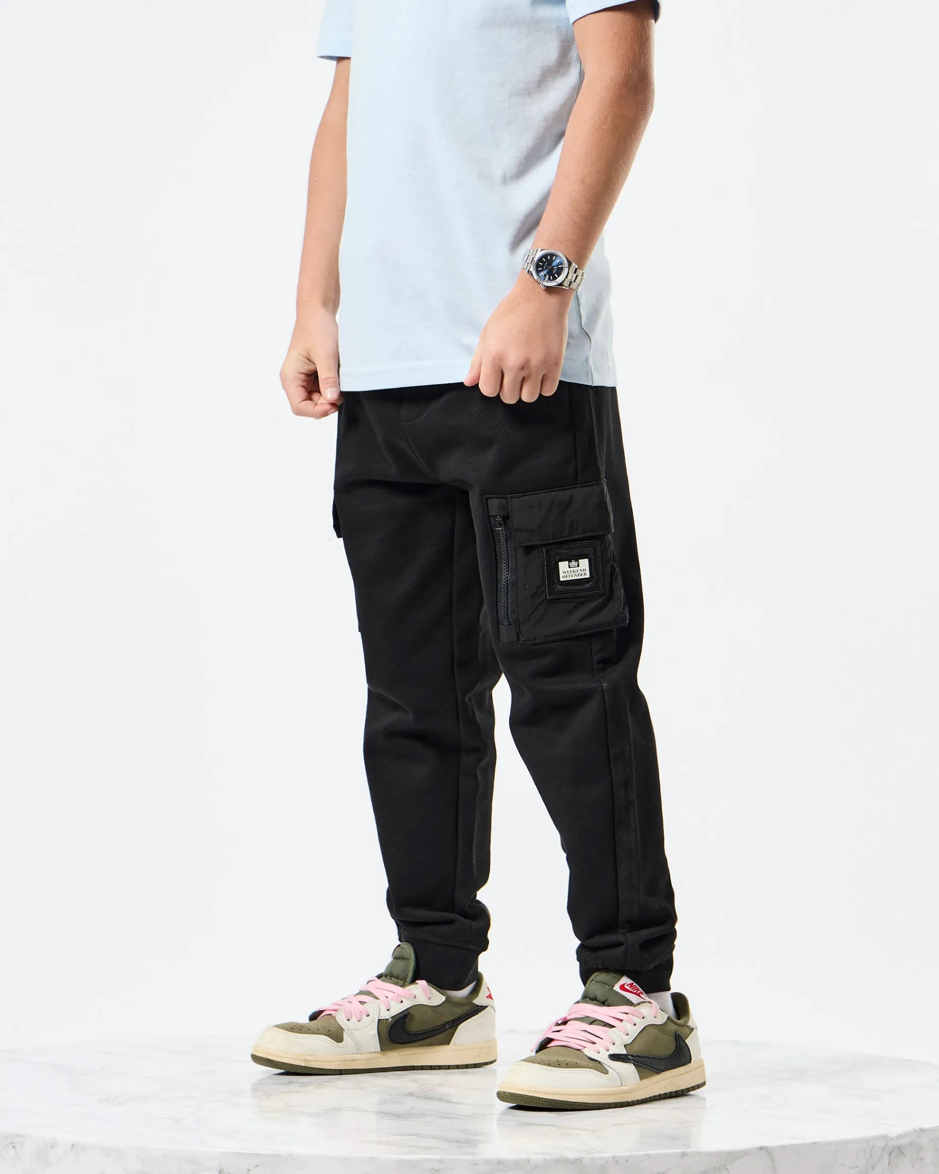 Kids Lippi Cargo Jogger Pants Black