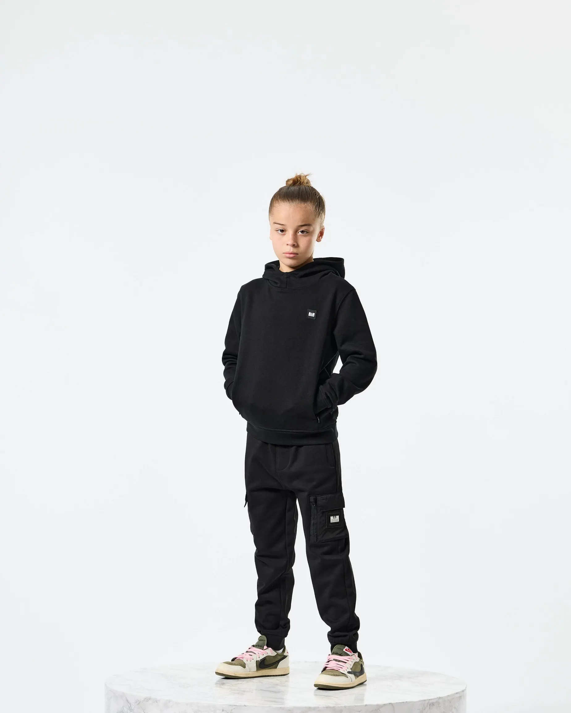 Kids Ribbe Hoodie Black