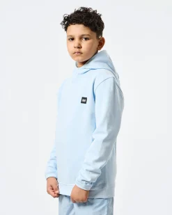 Kids Ribbe Hoodie Ocean Wave Blue