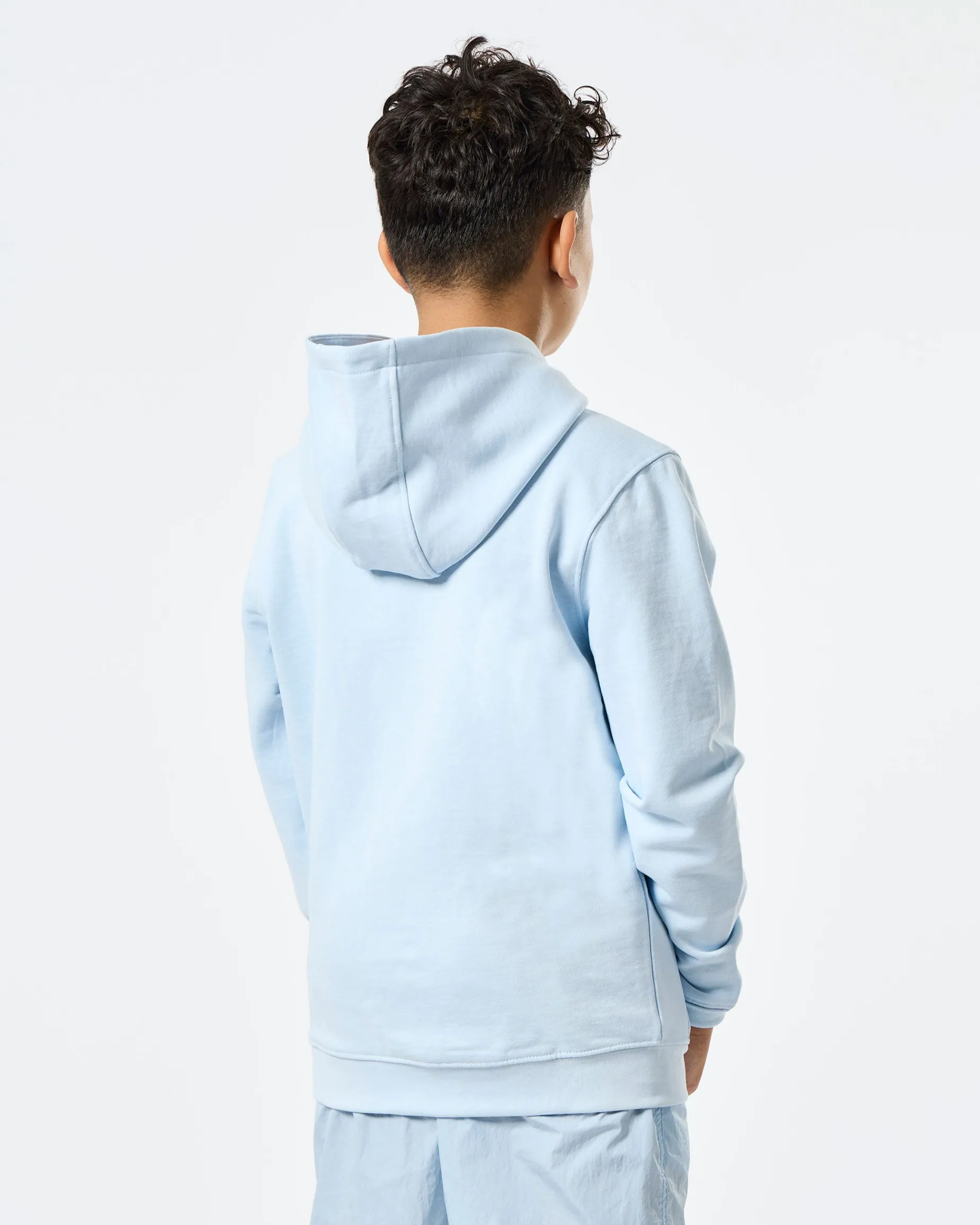Kids Ribbe Hoodie Ocean Wave Blue