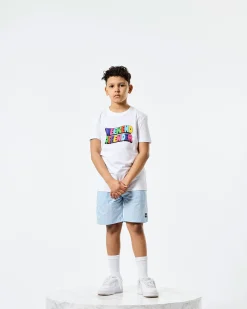 Kids Stacks Swim Shorts Ocean Wave Blue