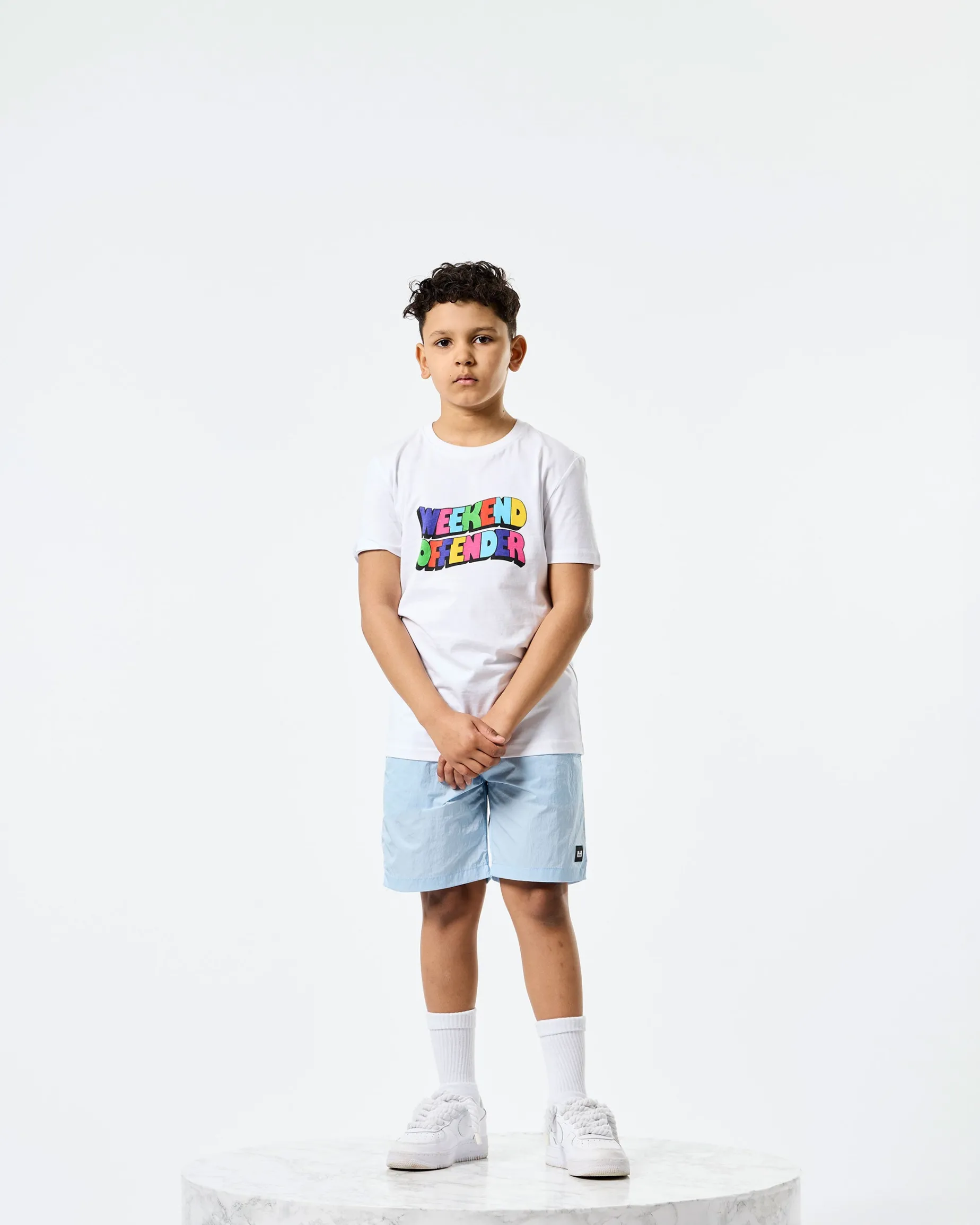 Kids Stacks Swim Shorts Ocean Wave Blue