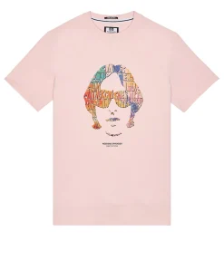 Kinky Afro Graphic T-Shirt Pale Blush