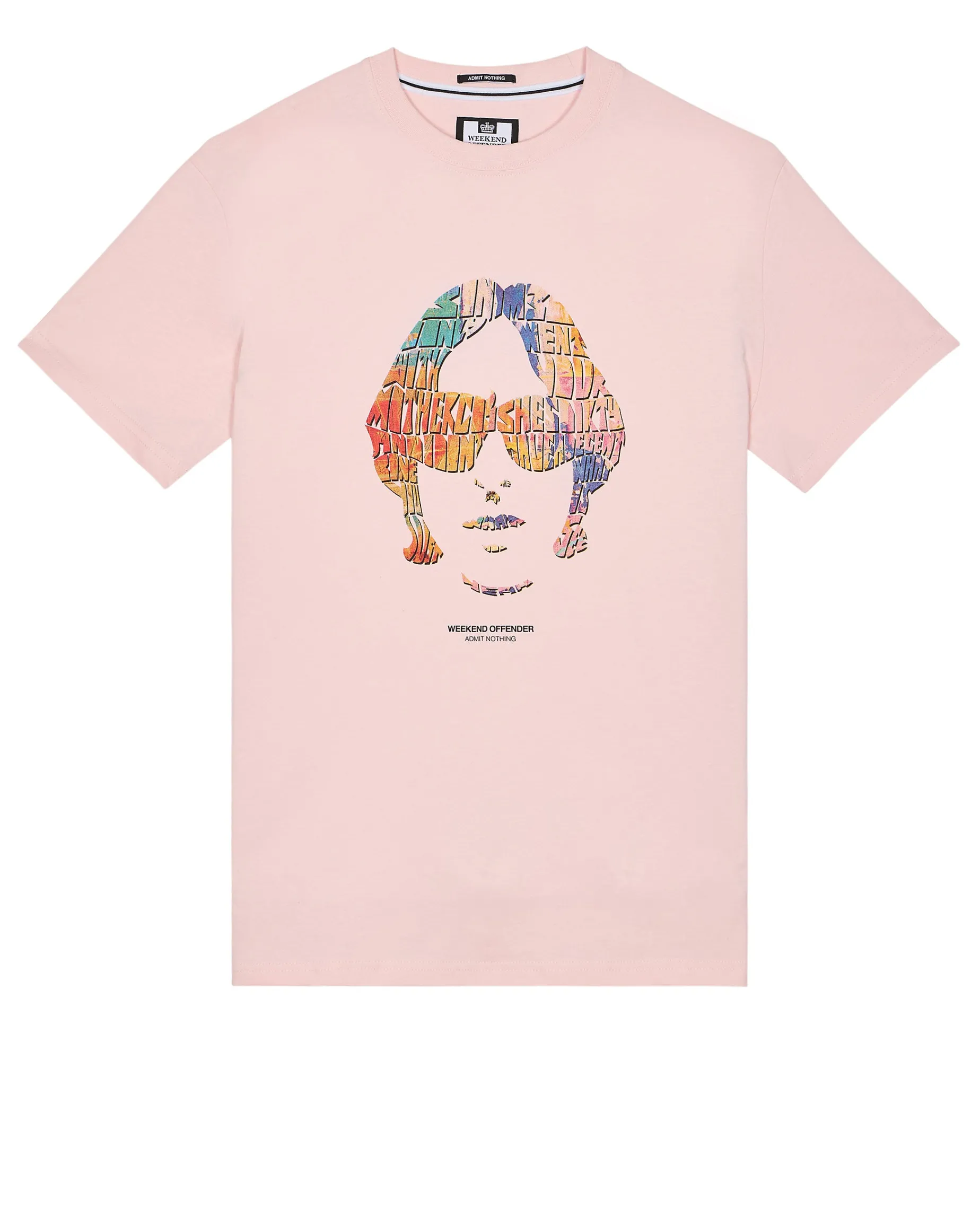 Kinky Afro Graphic T-Shirt Pale Blush