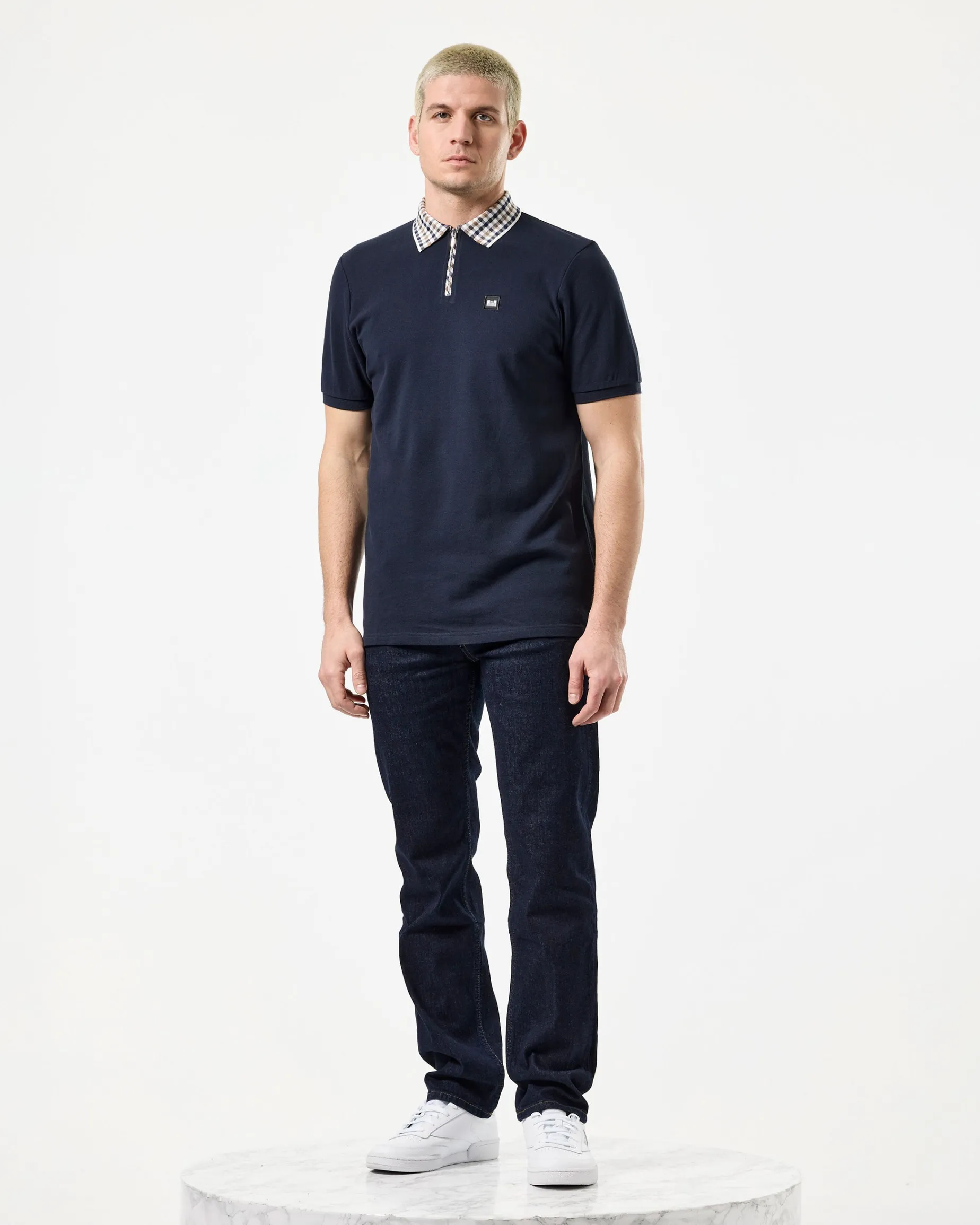 Lachine Polo Shirt Navy/Mid House Check
