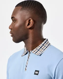 Lachine Polo Shirt Sea Marine Blue/Mid House Check