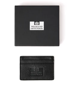 Leather Card Holder With Gift Box Black