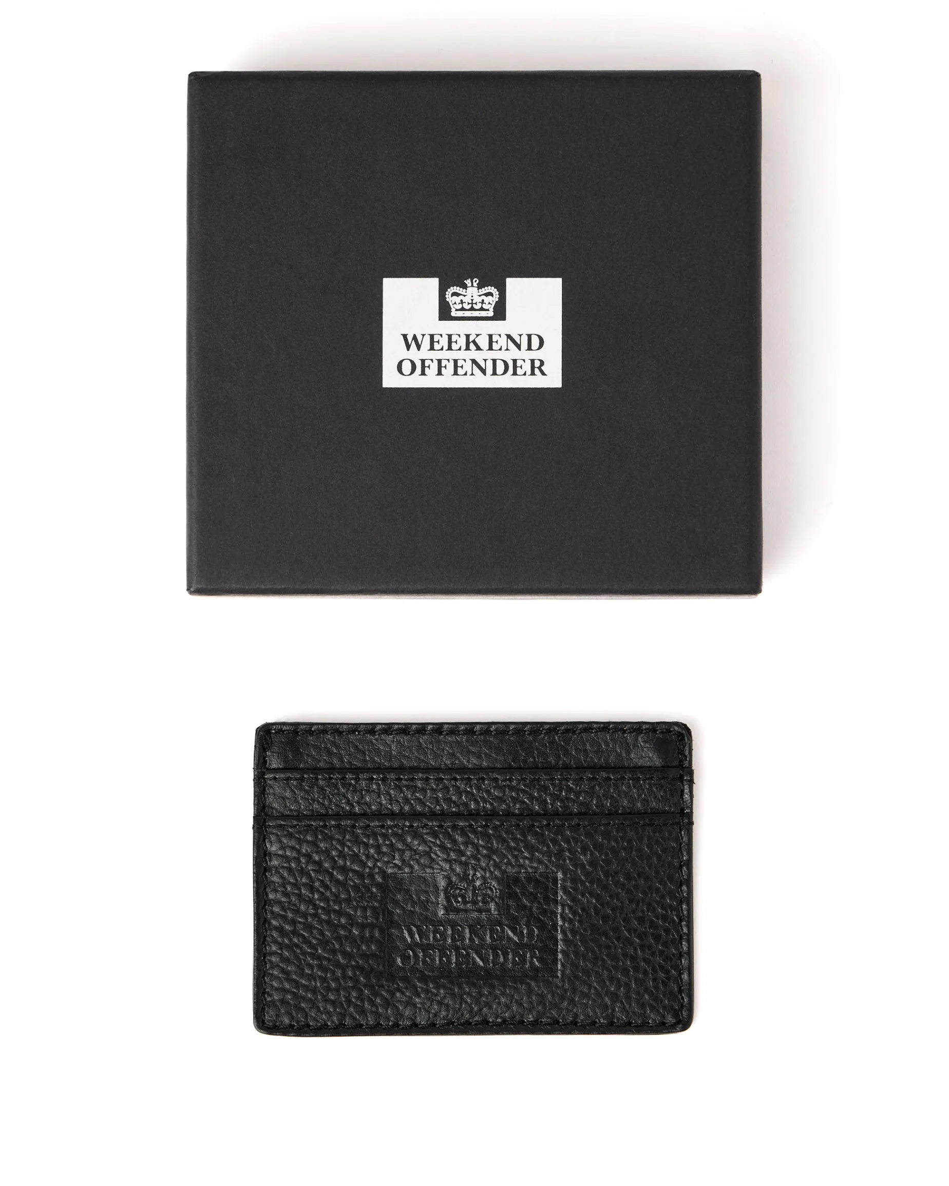 Leather Card Holder With Gift Box Black