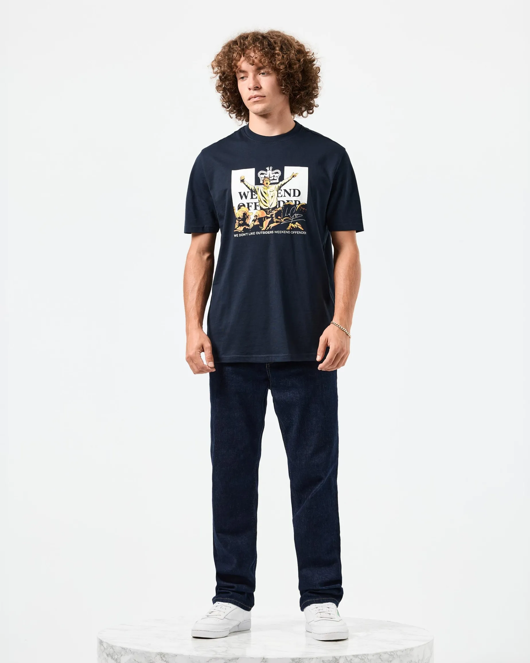 Leo Gregory Graphic T-Shirt Navy