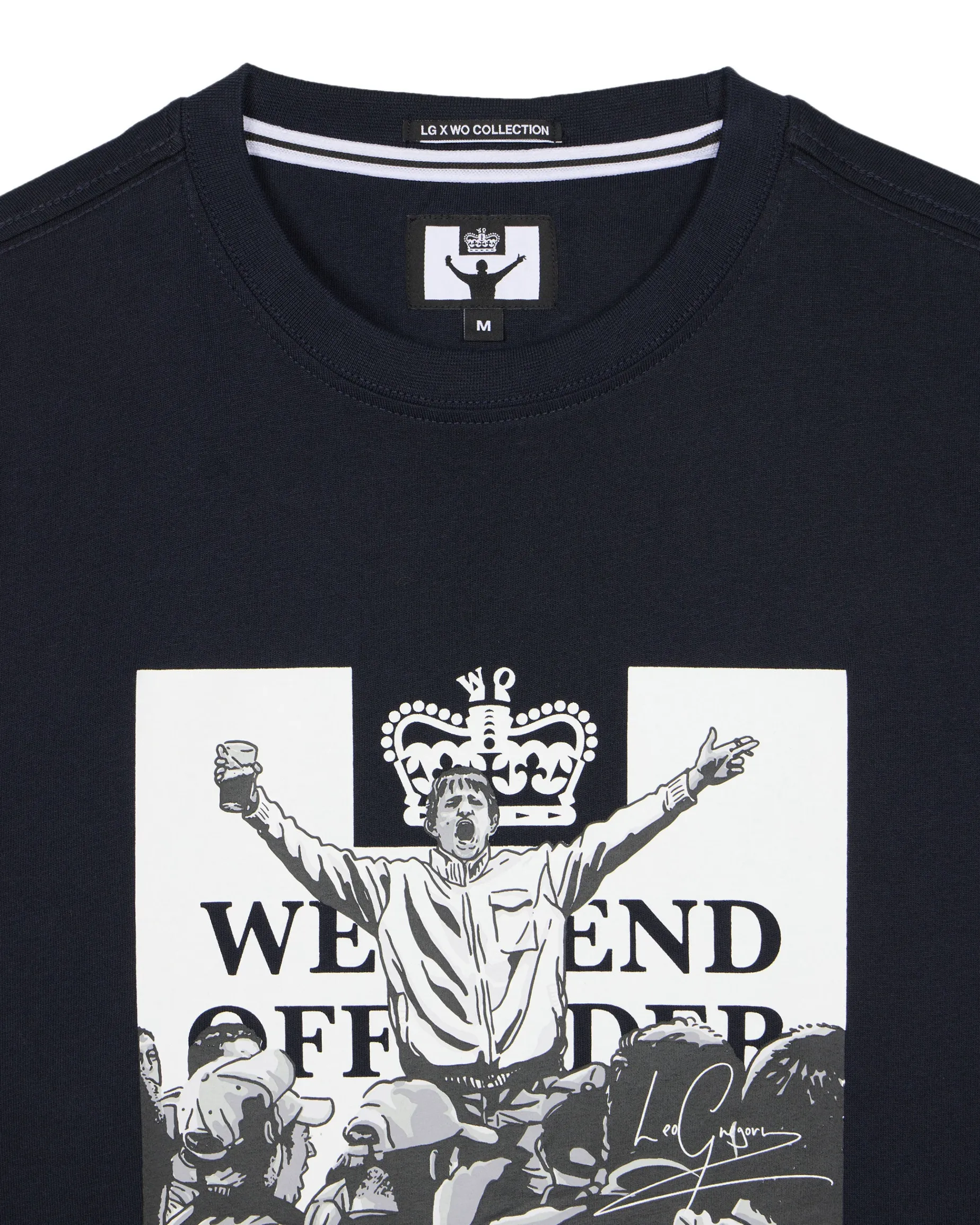 Leo Gregory Mono Graphic T-Shirt Navy