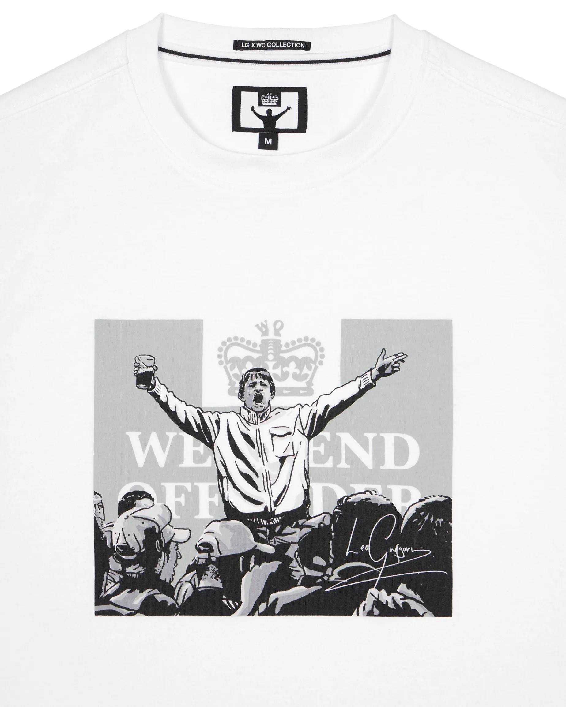 Leo Gregory Mono Graphic T-Shirt White