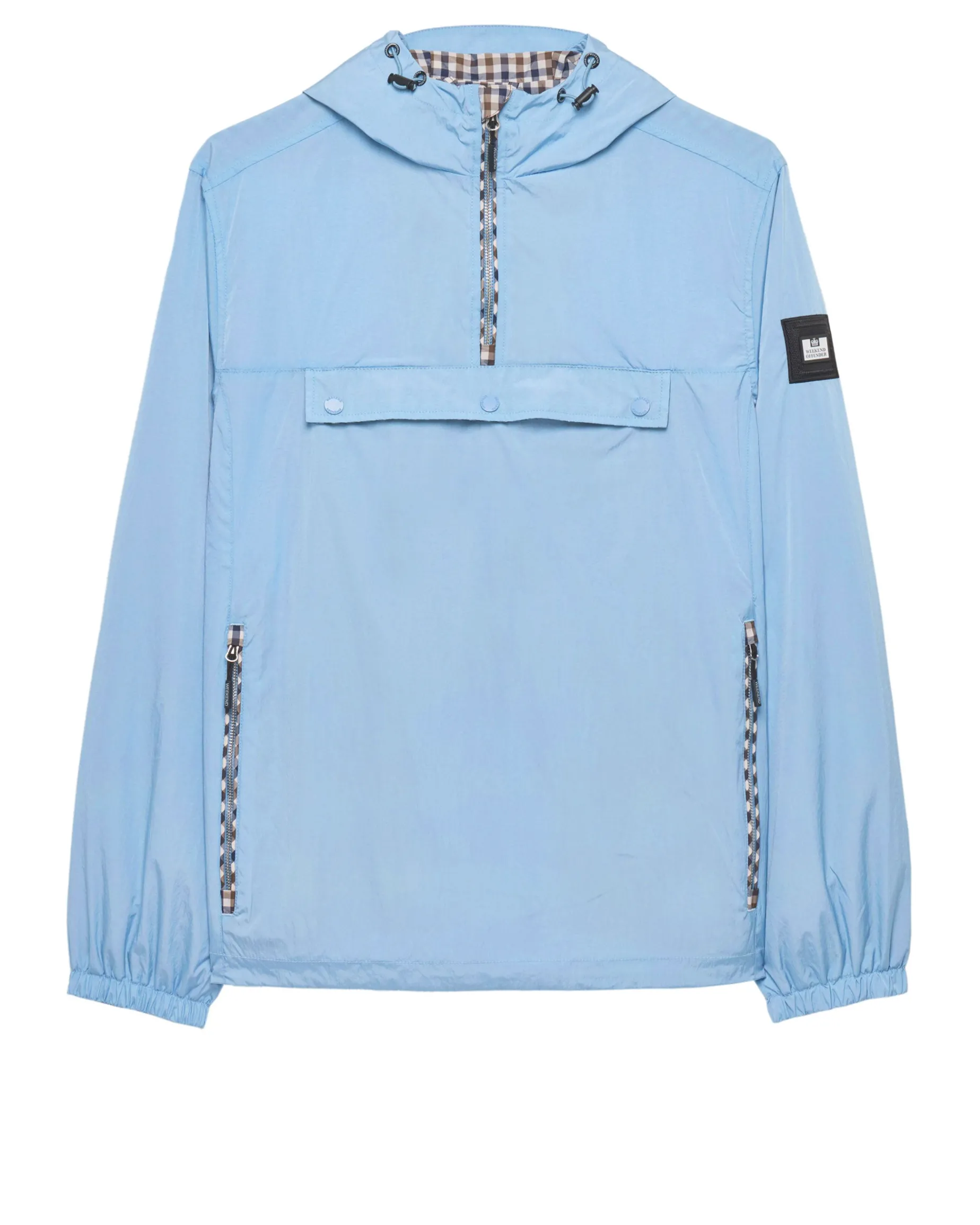 Manaus Check Over Head Jacket Sea Marine Blue