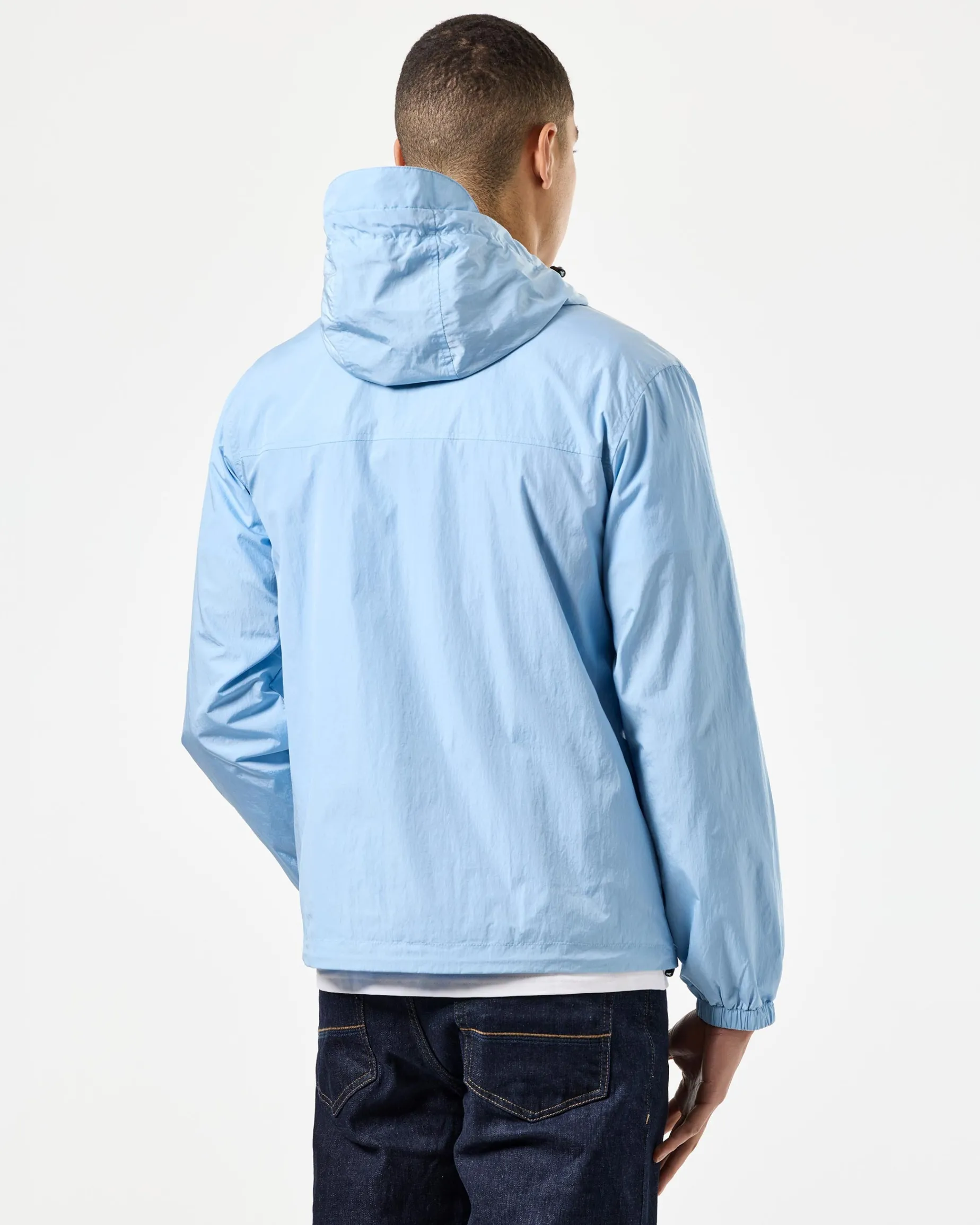 Manaus Check Over Head Jacket Sea Marine Blue