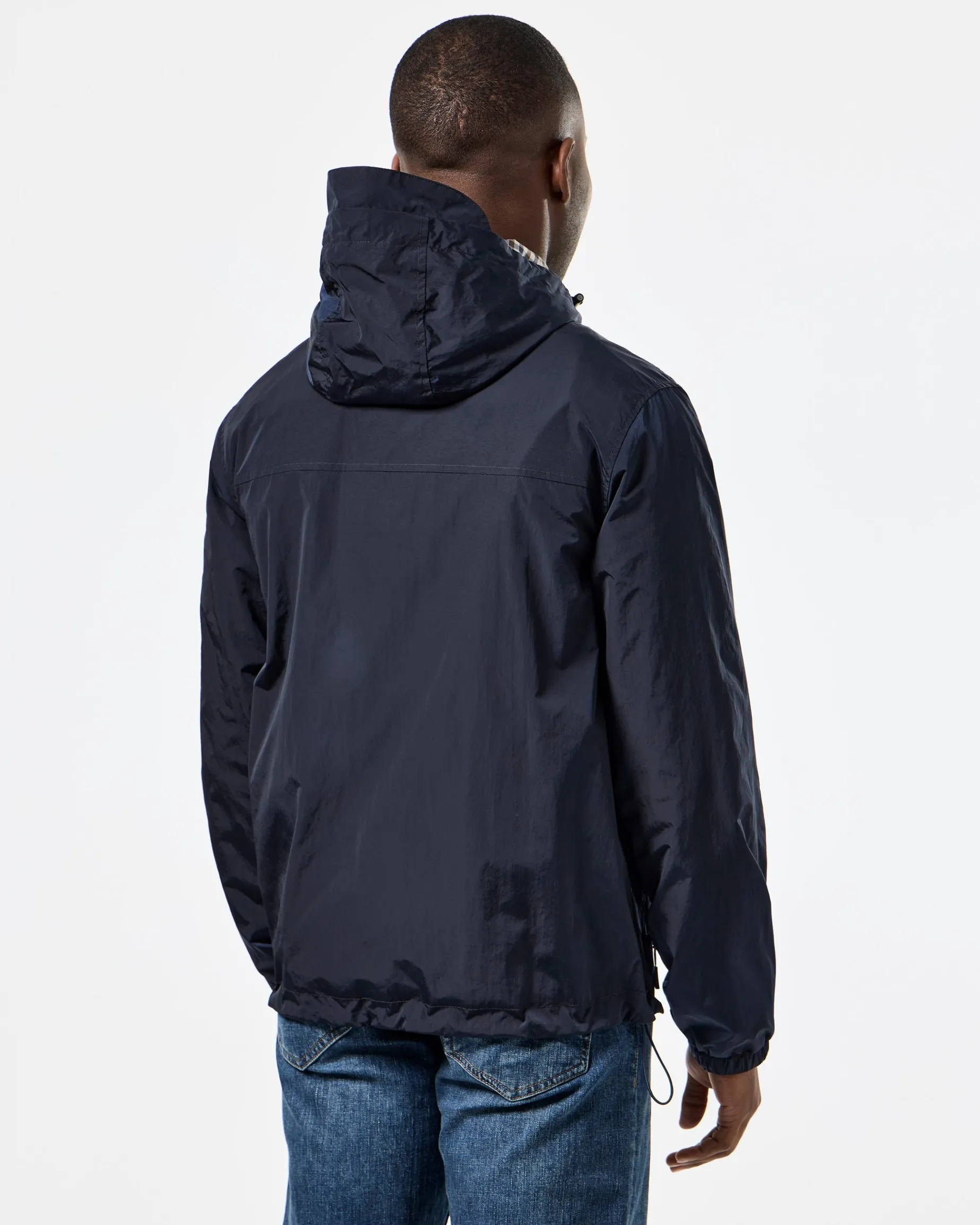 Manaus Check Over Head Jacket Navy