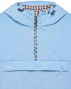Manaus Check Over Head Jacket Sea Marine Blue