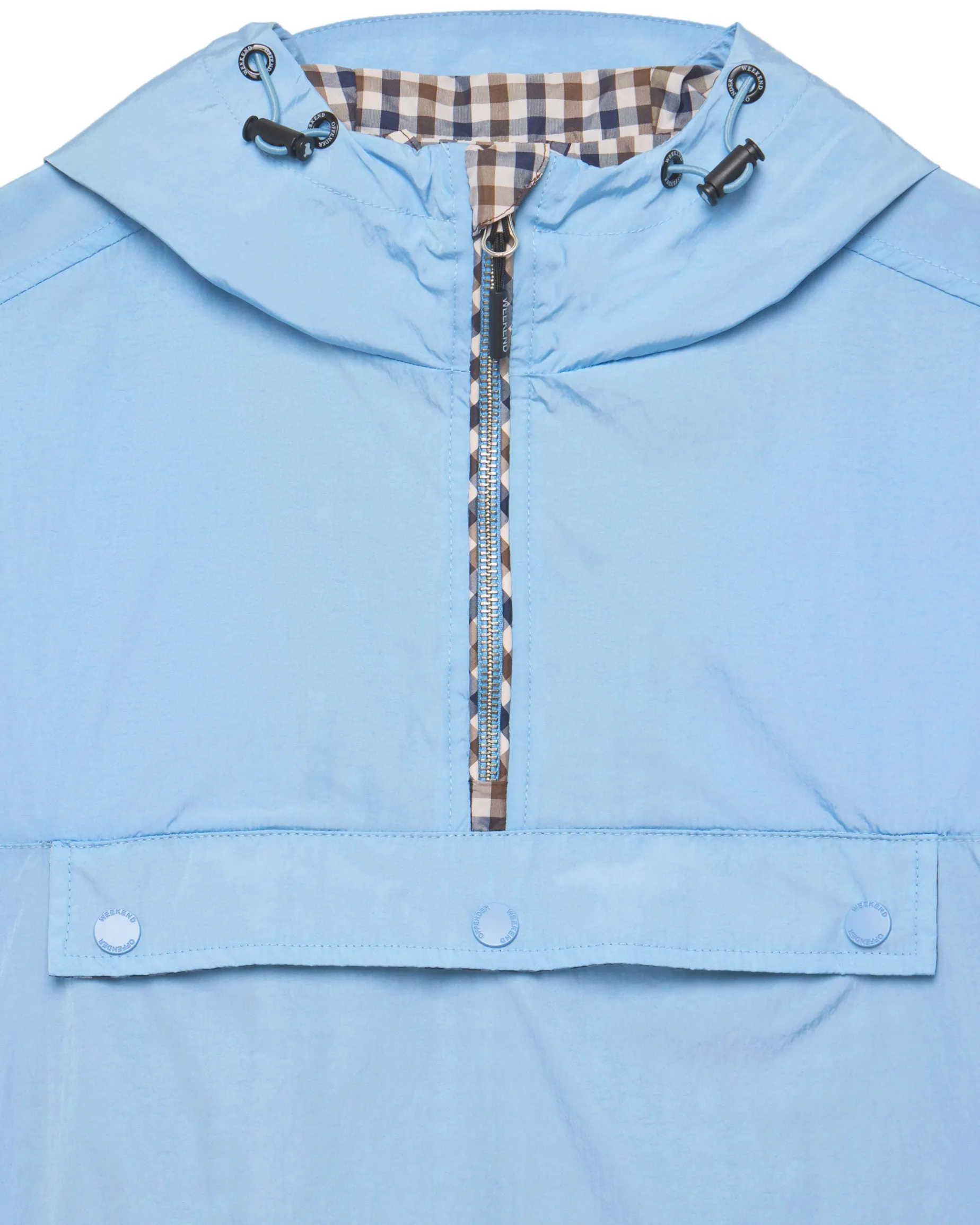 Manaus Check Over Head Jacket Sea Marine Blue