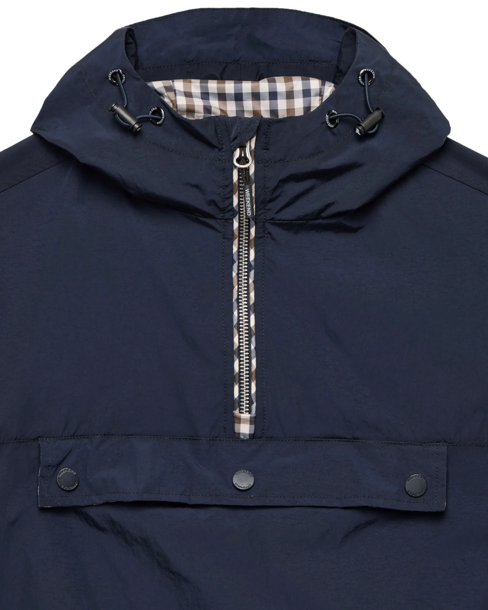 Manaus Check Over Head Jacket Navy