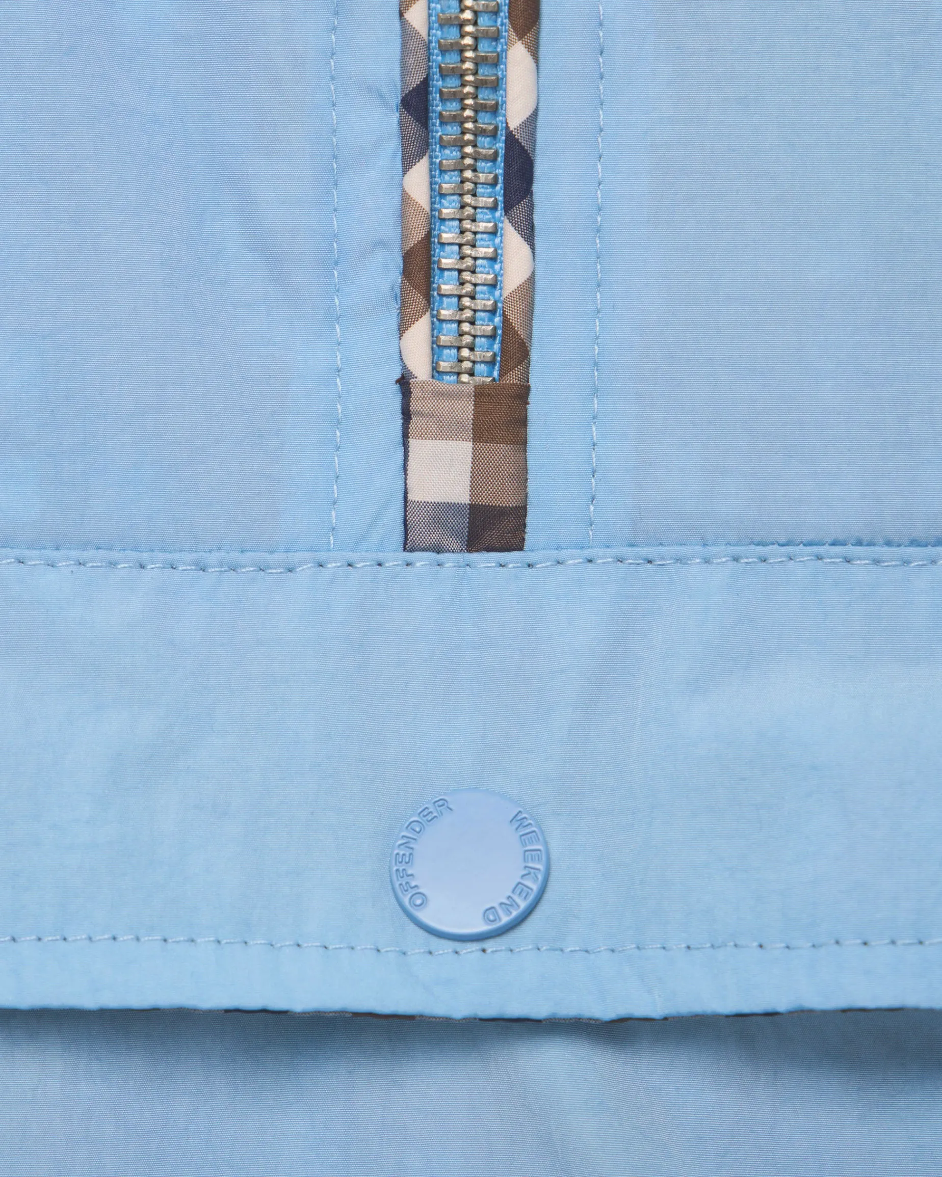 Manaus Check Over Head Jacket Sea Marine Blue