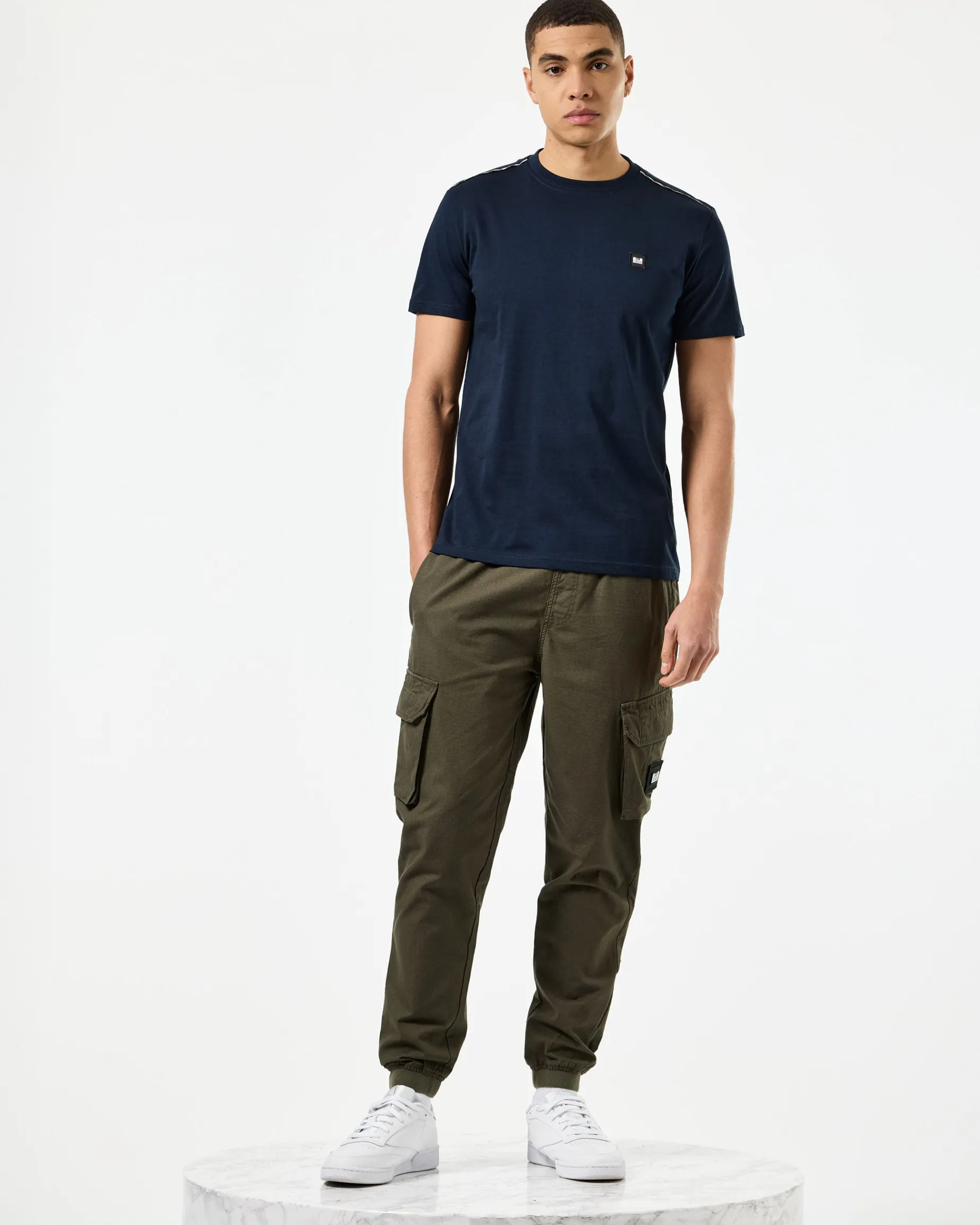 Manuel T-Shirt Navy/Mid House Check