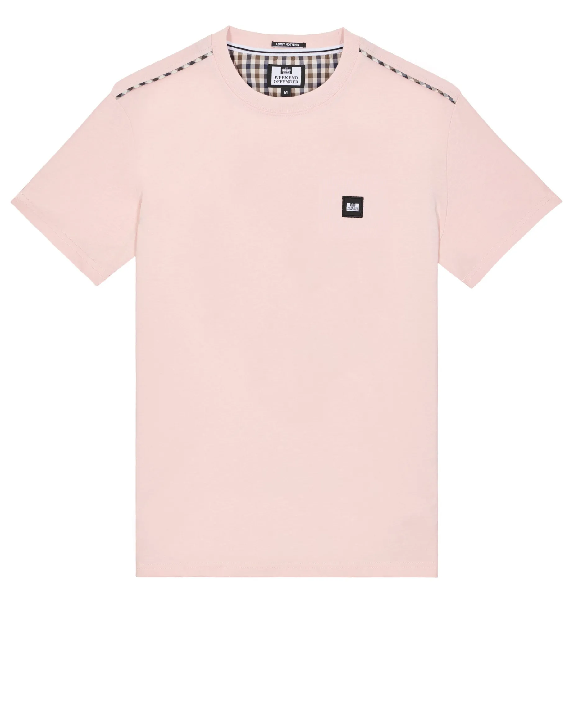 Manuel T-Shirt Pale Blush Pink/Mid House Check