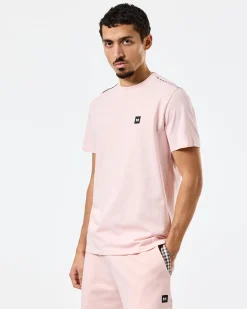 Manuel T-Shirt Pale Blush Pink/Mid House Check