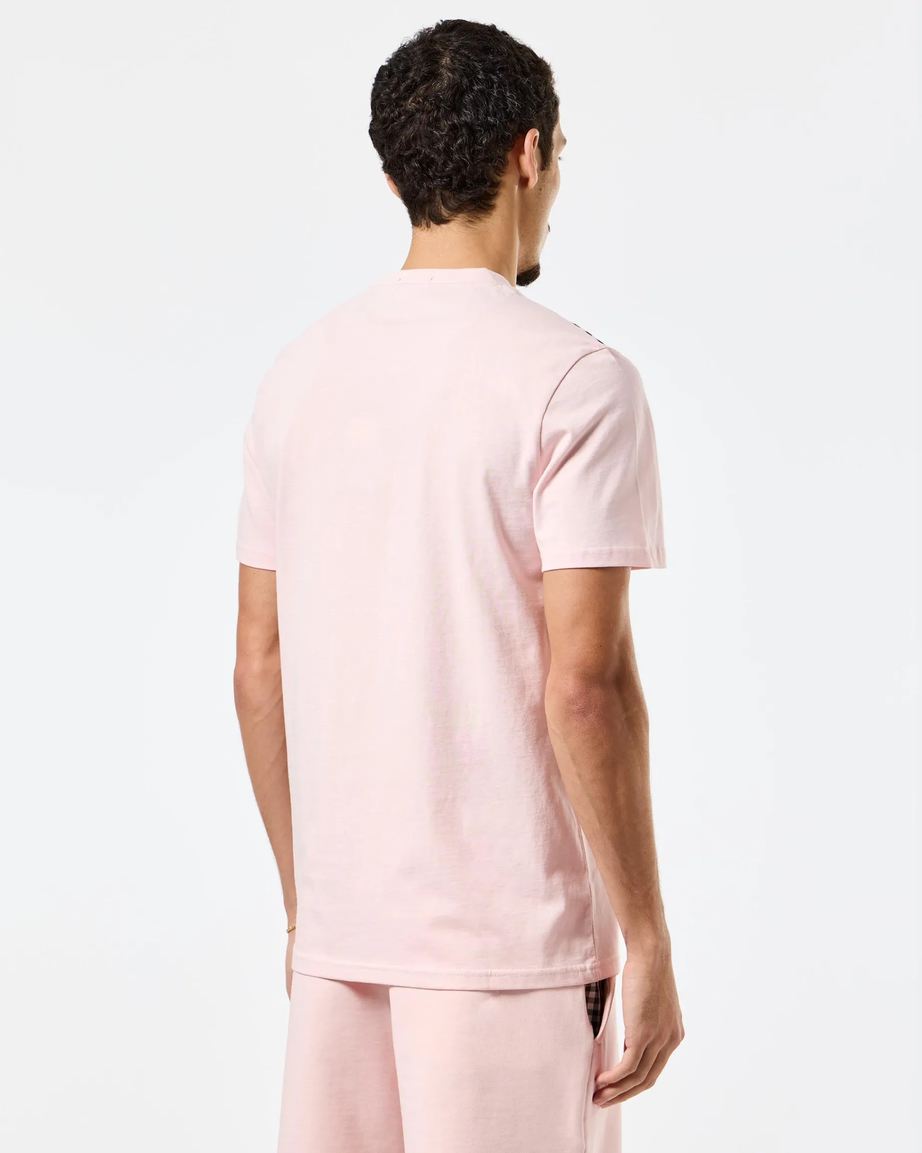 Manuel T-Shirt Pale Blush Pink/Mid House Check
