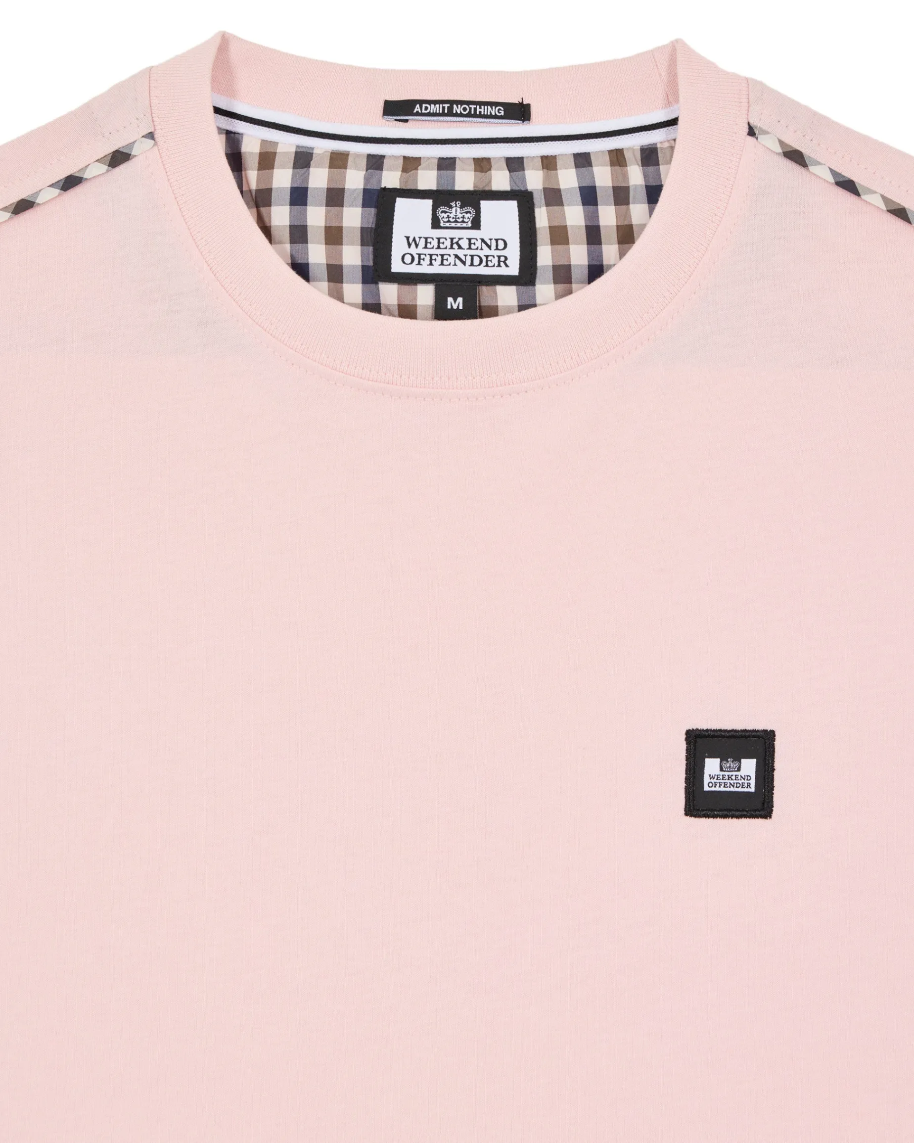 Manuel T-Shirt Pale Blush Pink/Mid House Check