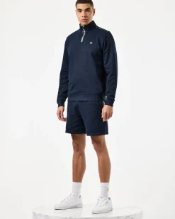 Matisa Quarter Zip Sweatshirt Navy/Mid House Check