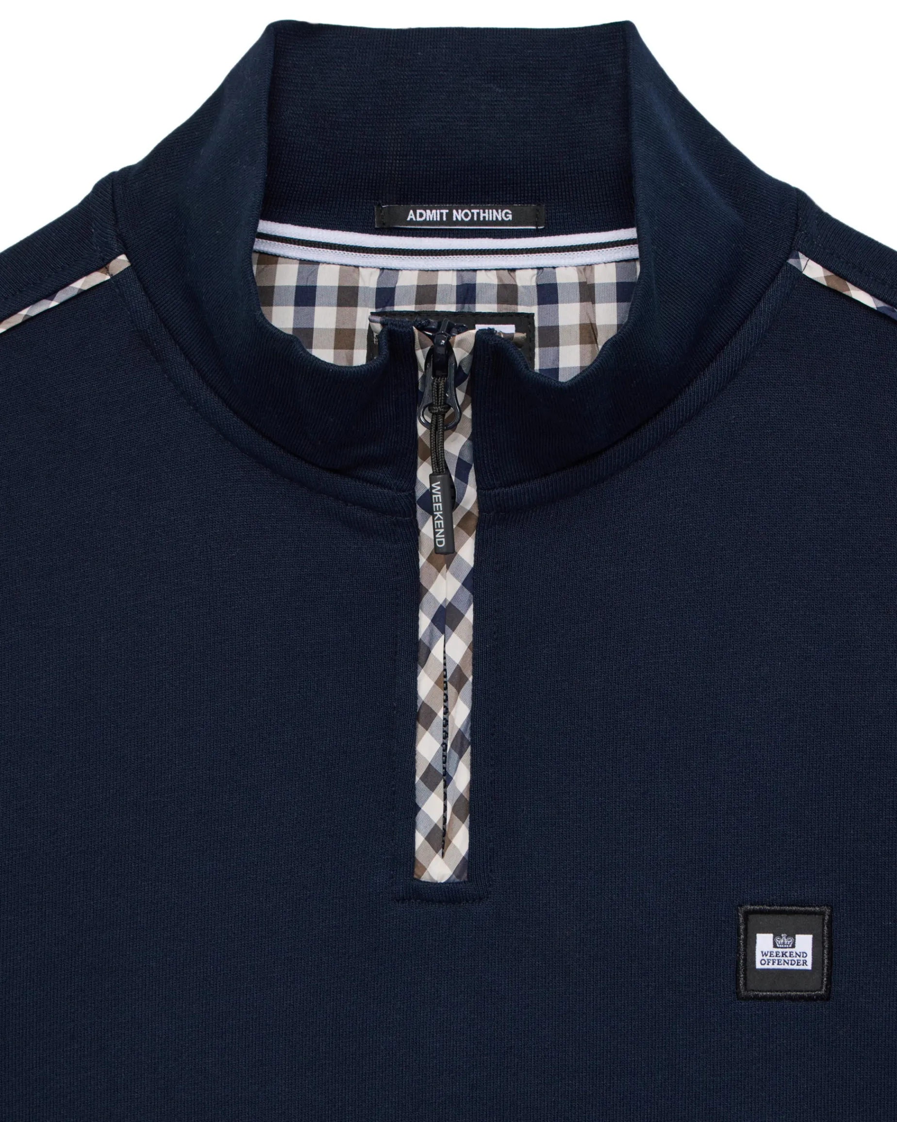 Matisa Quarter Zip Sweatshirt Navy/Mid House Check
