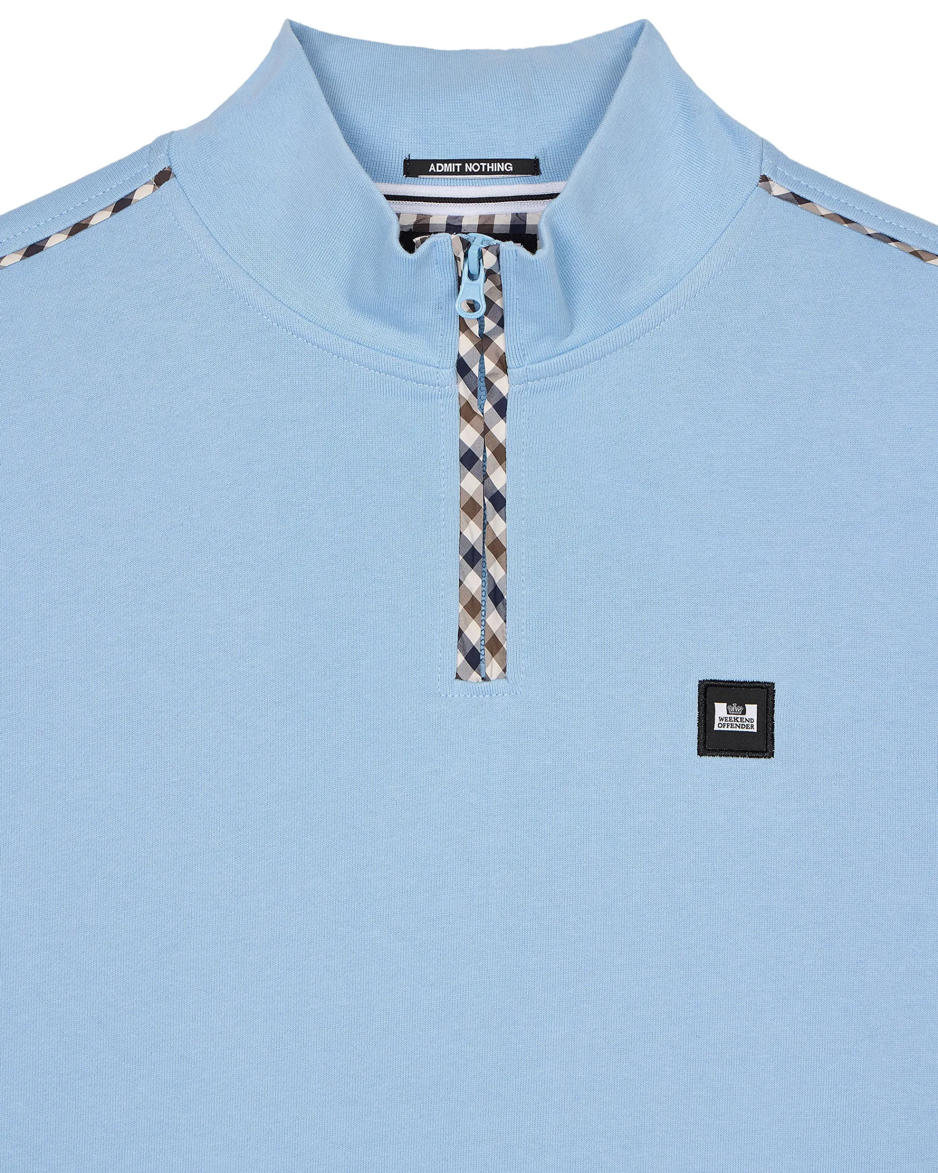 Matisa Quarter Zip Sweatshirt Sea Marine Blue/Mid House Check