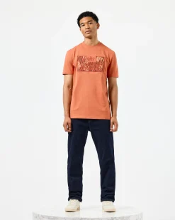 Noda Camo T-Shirt Uluru Orange Rain Camo